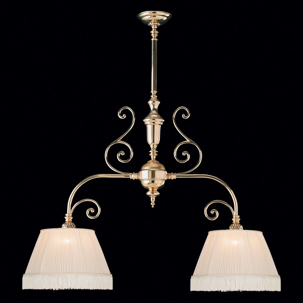 Crystorama 2 Light Brass Linear Chandelier