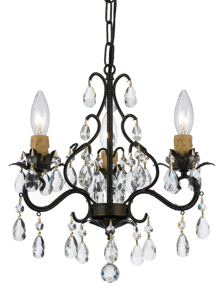 Paris Market 3 Light English Bronze Mini Chandelier