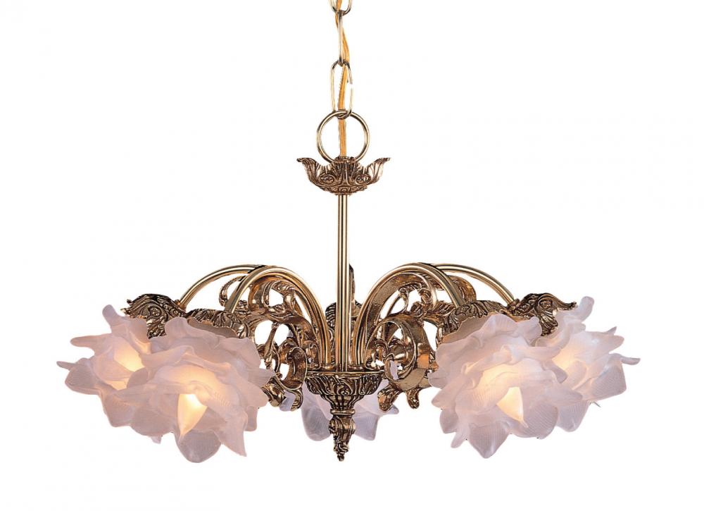 Cecile 5 Light Olde Brass Mini Chandelier