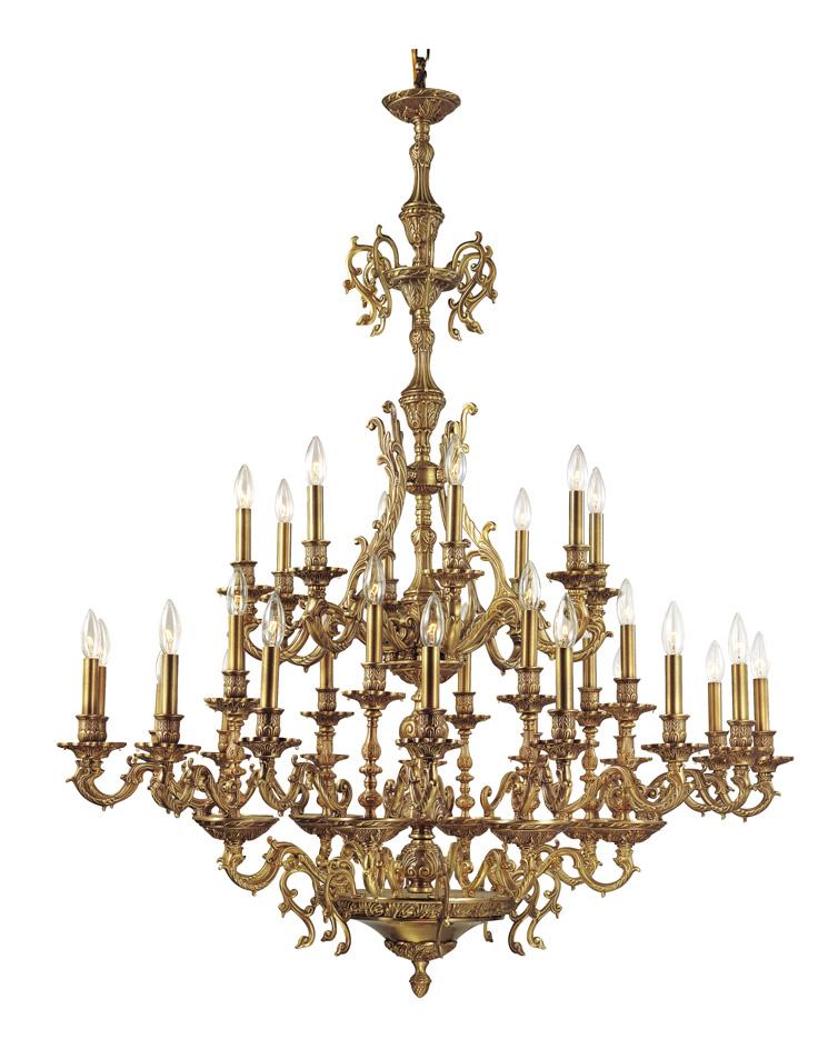 Crystorama Yorkshire 32 Light Aged Brass Chandelier