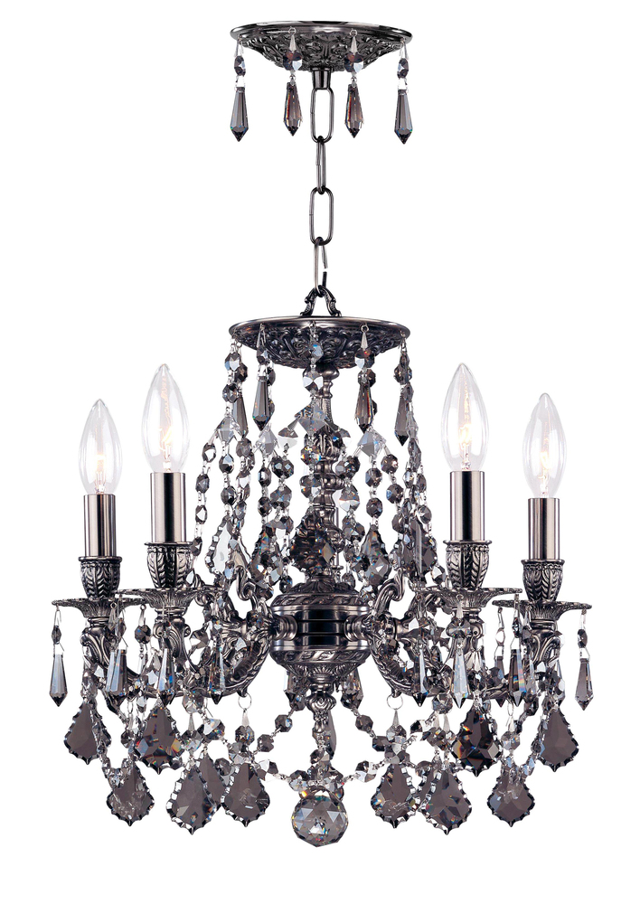 5 Light Pewter Mini Chandelier