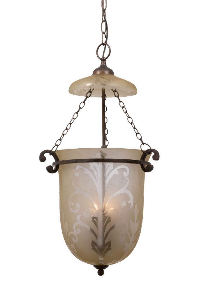 Bronze Umber Lantern W15" H25" 3-60W Q2