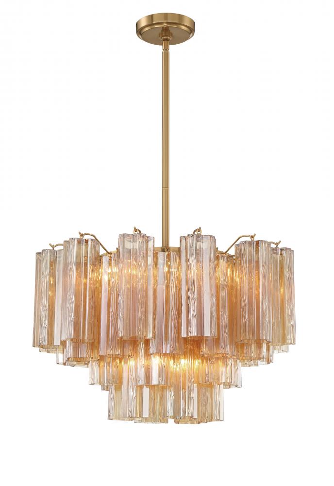 Addis 9 Light Aged Brass Chandelier