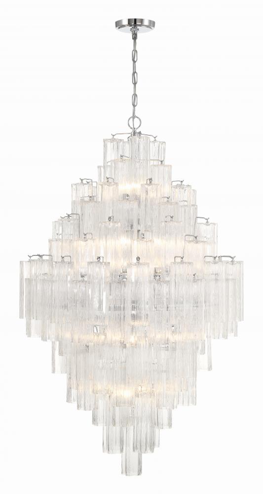 Addis 20 Light Polished Chrome Chandelier