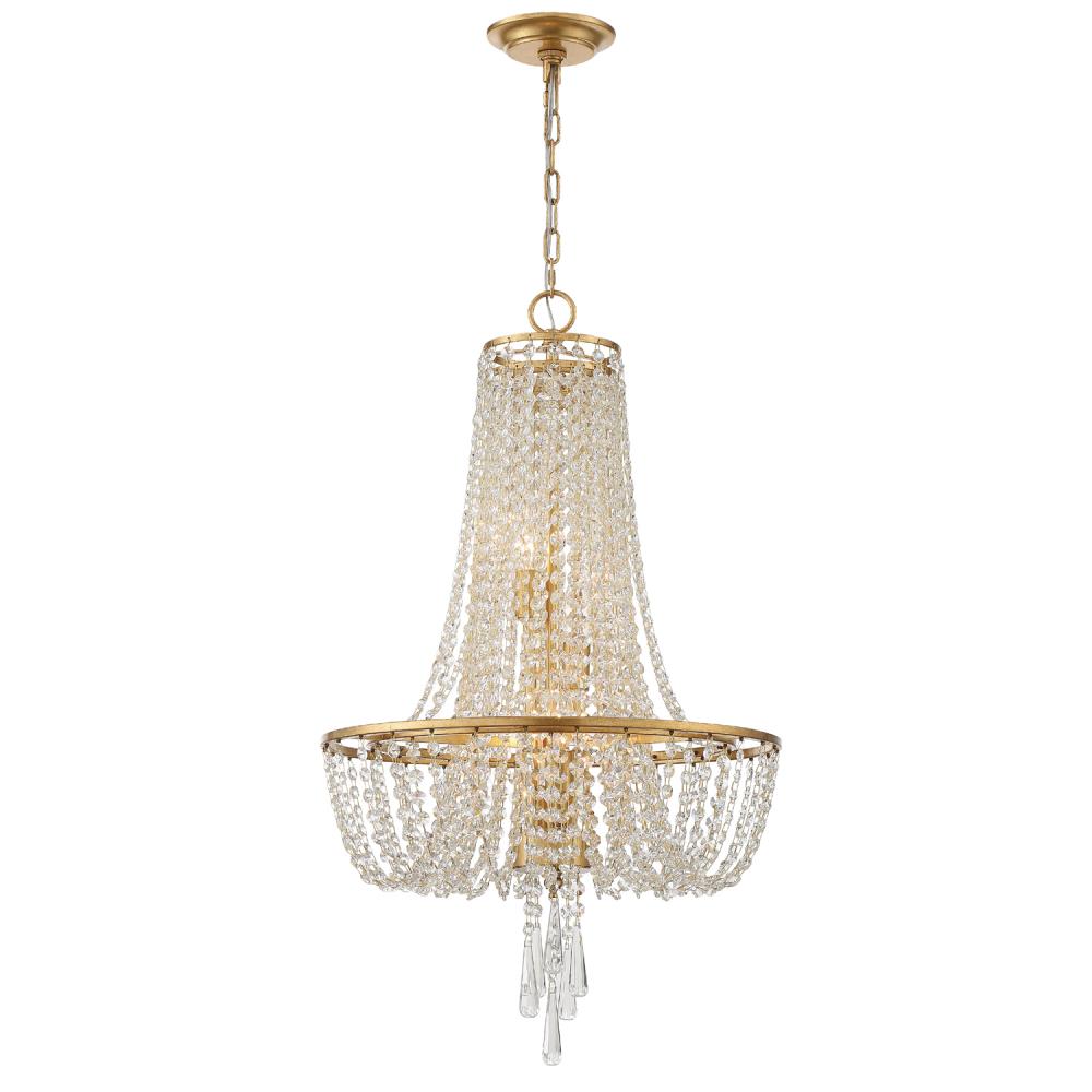 Arcadia 4 Light Antique Gold Chandelier