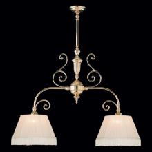 Crystorama 1372-PB - Crystorama 2 Light Brass Linear Chandelier