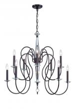 Crystorama 2279-VZ - Bentley 10 Light Vibrant Bronze Chandelier