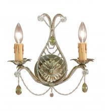 Crystorama 4712-GL - Crystorama Paris Market 2 Light Gold Leaf Sconce