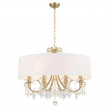 Crystorama 6628-VG-CL-MWP - Othello 8 Light Vibrant Gold Chandelier