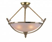 Crystorama 8104-PB - Crystorama 5 Light Polished Brass Pendant