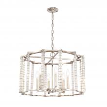 Crystorama 8856-PN - Carson 6 Light Polished Nickel Chandelier