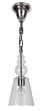 Crystorama 9840-CH-CL - Crystorama Harper 1 Light Mini-Pendant