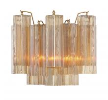 Crystorama ADD-302-AG-AM - Addis 2 Light Aged Brass Sconce