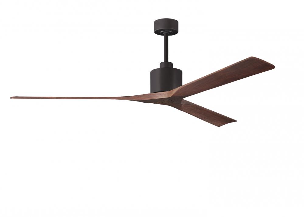 Nan XL 6-speed ceiling fan in Matte White finish with 72” solid walnut tone wood blades