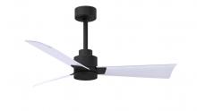 Matthews Fan Company AK-BK-MWH-42 - Alessandra 3-blade transitional  ceiling fan in matte black finish with matte white blades. Optimi