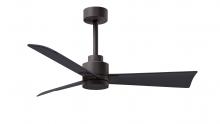 Matthews Fan Company AK-TB-BK-42 - Alessandra 3-blade transitional ceiling fan in textured bronze finish with matte black blades. Opt