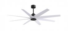 Matthews Fan Company AN-BK-MWH-64 - Ariella 8-blade ceiling fan in Matte Black and Matte White blades