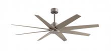 Matthews Fan Company AN-BN-GA-64 - Ariella 8-blade ceiling fan in Brushed Nickel and Gray Ash Tone blades