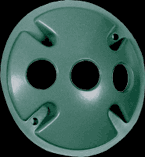 RAB Lighting C103VG - OUTDOOR ACCESSORY WEATHERPROOF COVER ROUND 3 HOLES VERDE GREEN