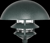 RAB Lighting LLD3VG - LANDSCAPE 1220 LUMENS LAWN LIGHT DOME 3 TIER INCANDESCENT DESCENT VERDE GREEN