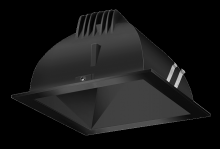 RAB Lighting NDLED4SD-80YY-B-B - RECESSED DOWNLIGHTS 12 LUMENS NDLED4SD 4 INCH SQUARE UNIVERSAL DIMMING 80 DEGREE BEAM SPREAD 2700K