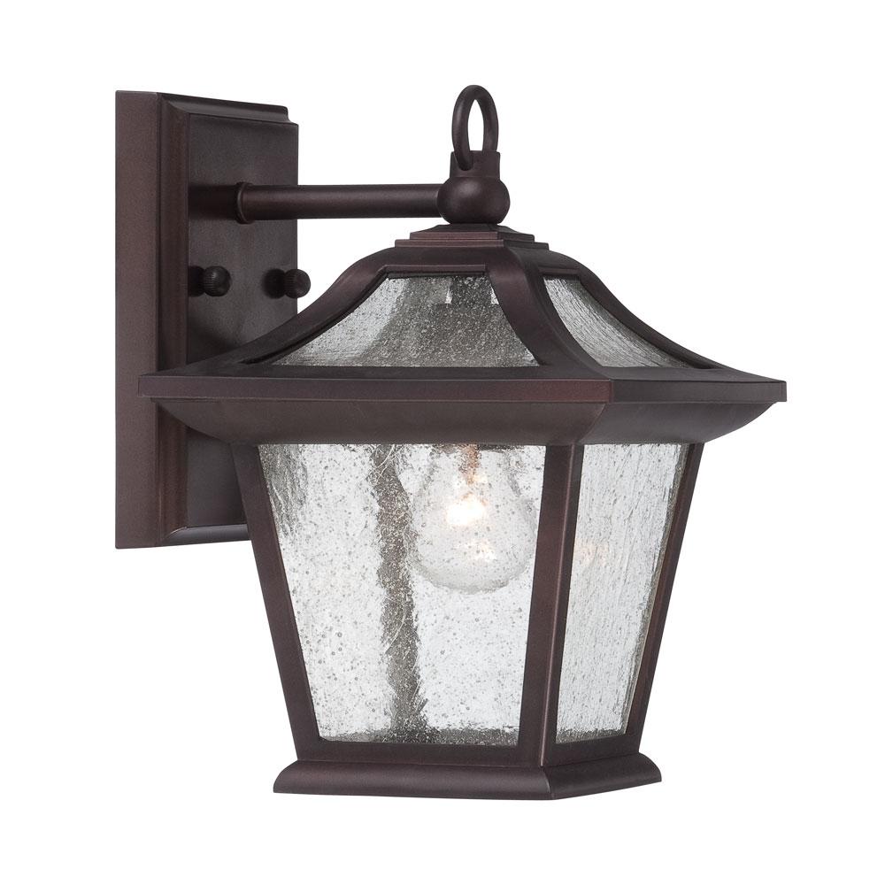 Aiken Collection Wall-Mount 1-Light Outdoor Architectural Bronze Light Fixture