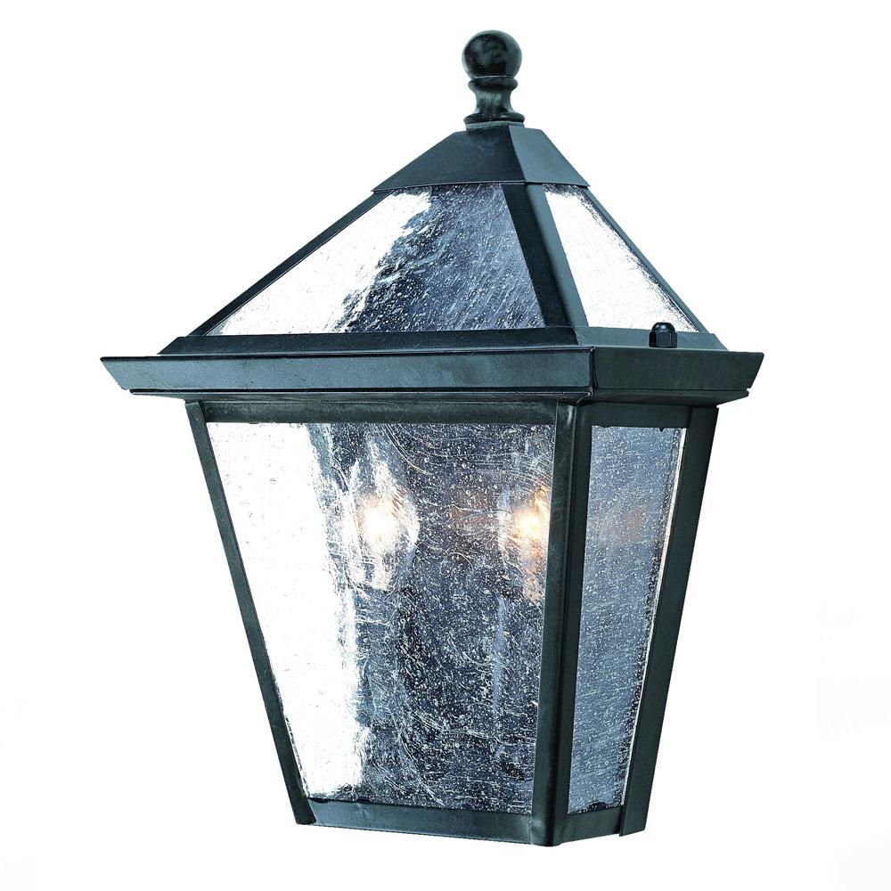 Wall-Mount 2-Light Outdoor Matte Black Light Fixture