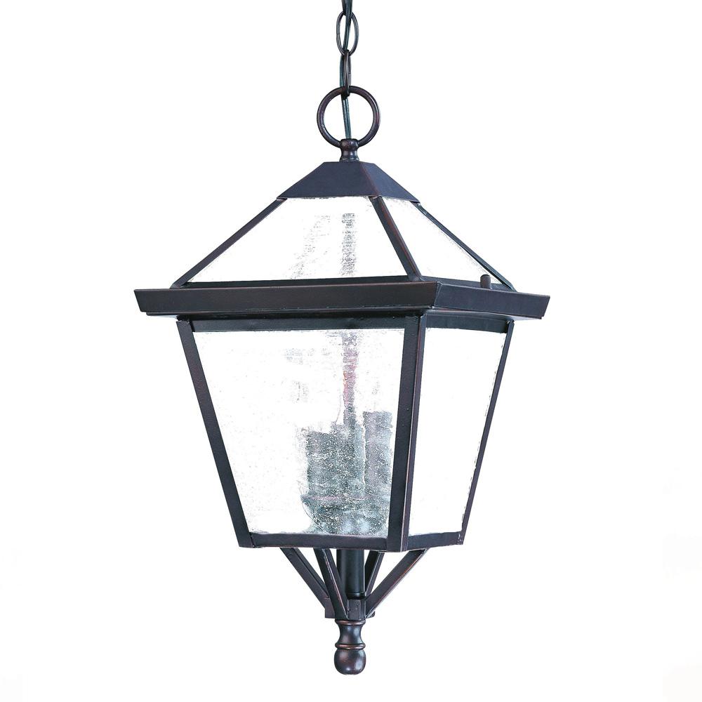 Hanging Lantern 3-Light Outdoor Architectural Bronze Light Fixture