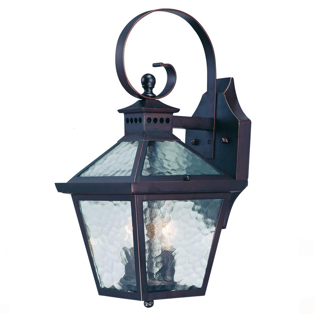 Wall-Mount 2-Light Outdoor Architectural Bronze Light Fixture