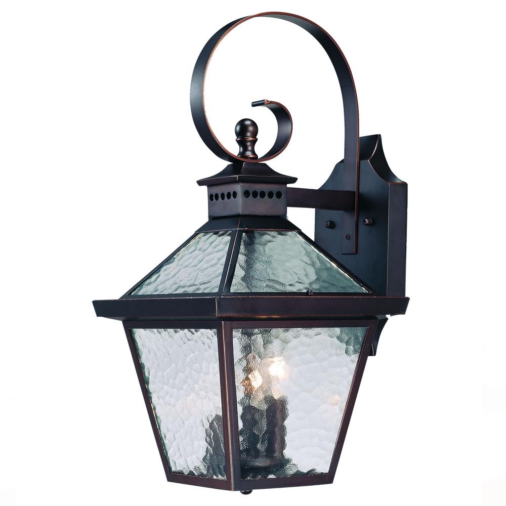 Wall-Mount 3-Light Outdoor Architectural Bronze Light Fixture