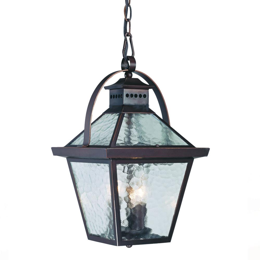 Hanging Lantern 3-Light Outdoor Architectural Bronze Light Fixture