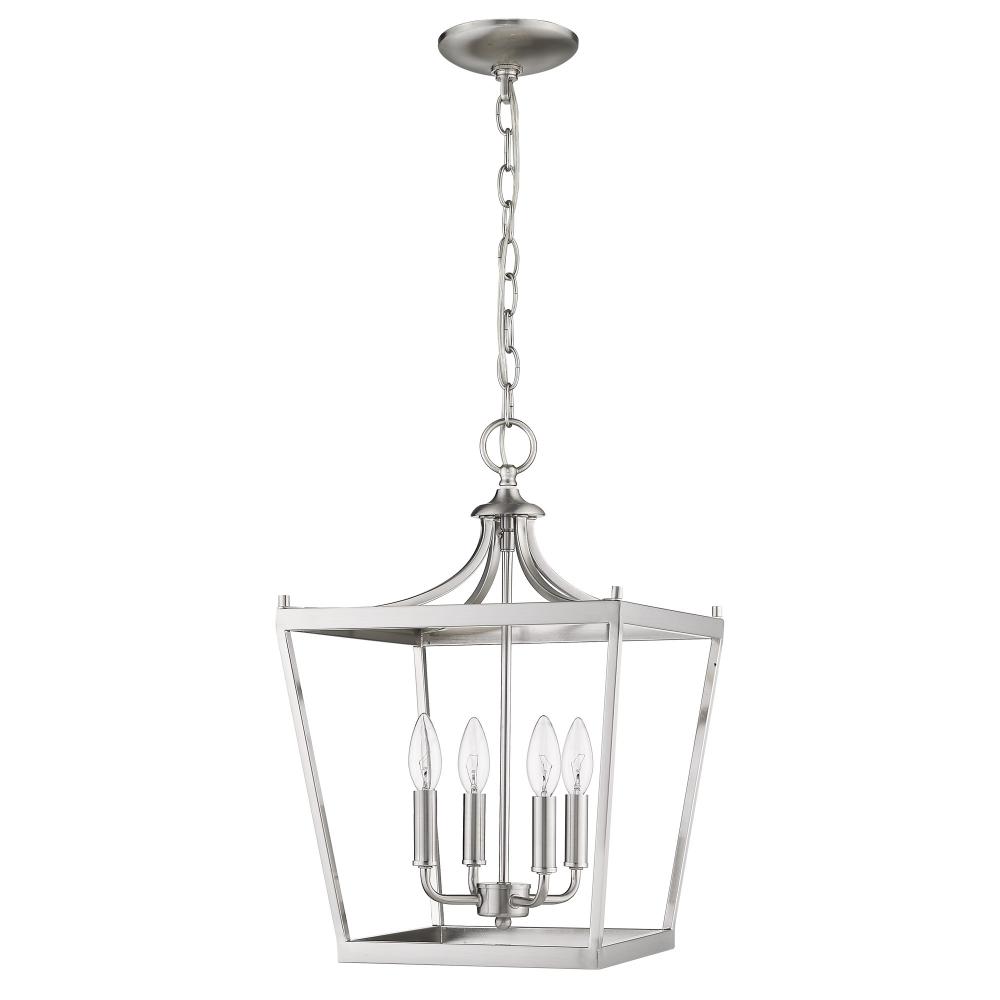 4-Light Satin Nickel Chandelier