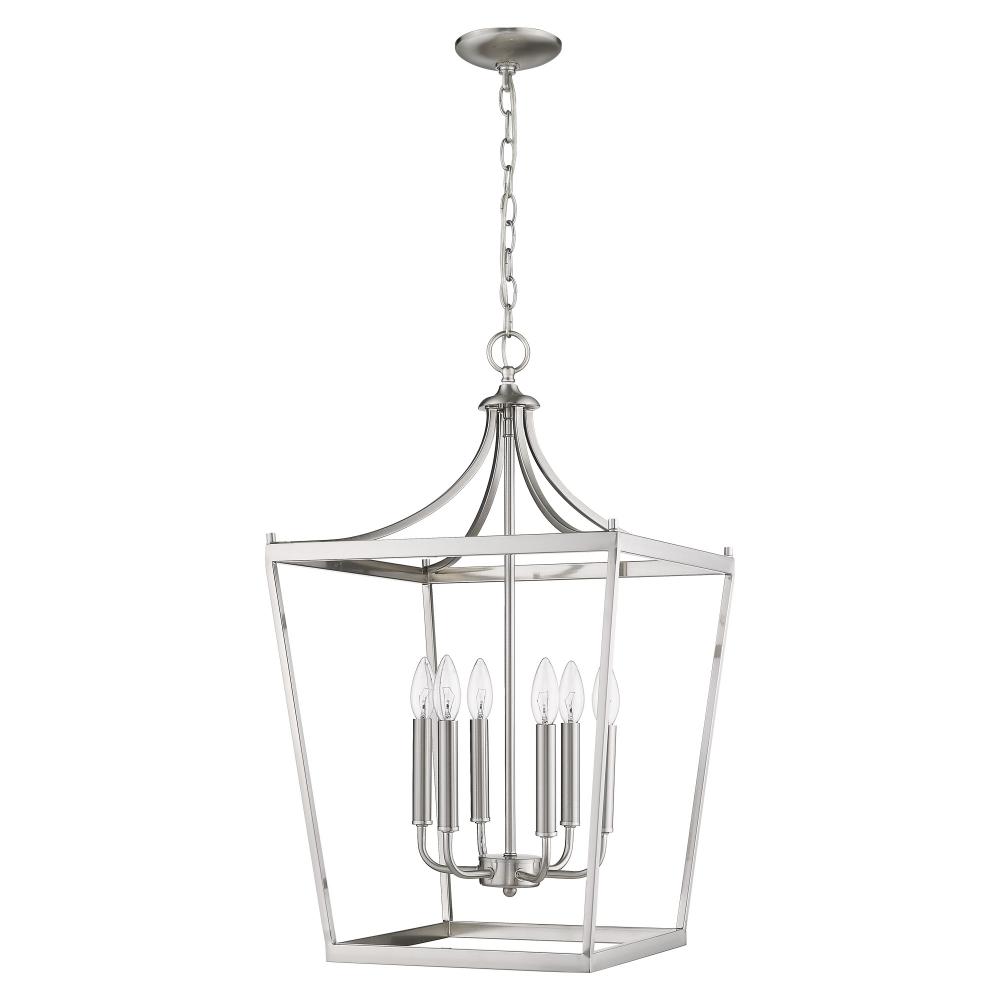 6-Light Satin Nickel Chandelier