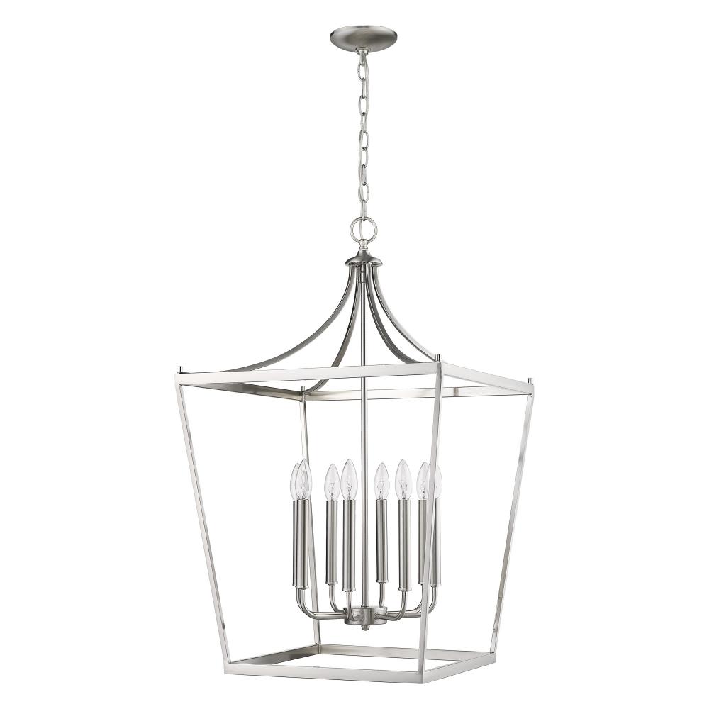 8-Light Satin Nickel Chandelier