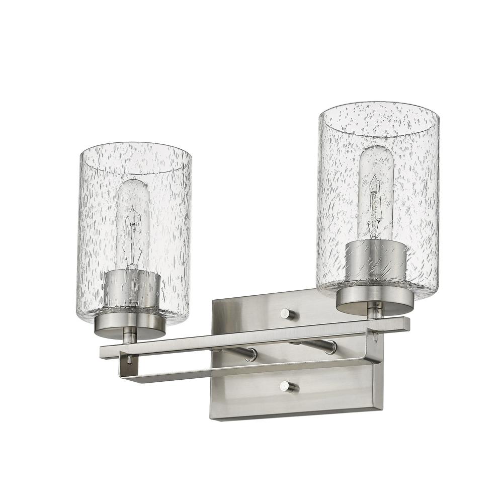 2-Light Satin Nickel Sconce