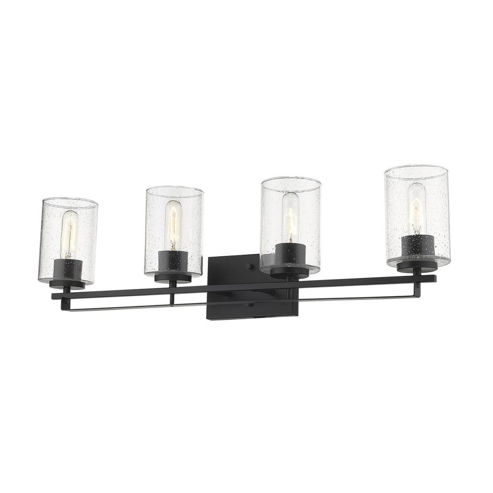 4-Light Matte Black Sconce