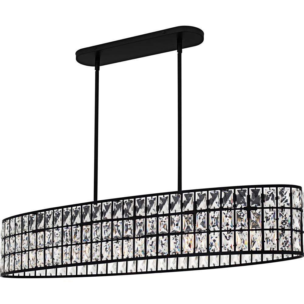 Gibson 5-Light Matte Black Linear Chandelier