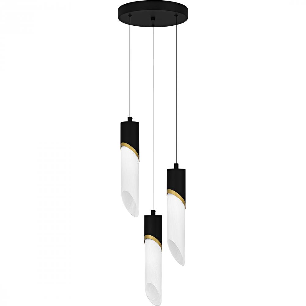 Alys 3-Light Matte Black Pendant