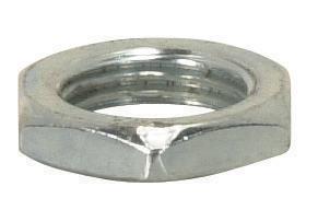 Steel Locknut; 1/8 IP; 9/16" Hexagon; 1/8" Thick; Zinc Plated Finish