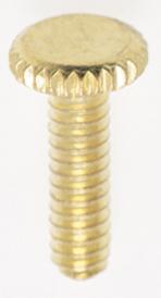 Steel Knurled Head Thumb Screw; 6/32; 1/2" Length; Brass Plated Finish