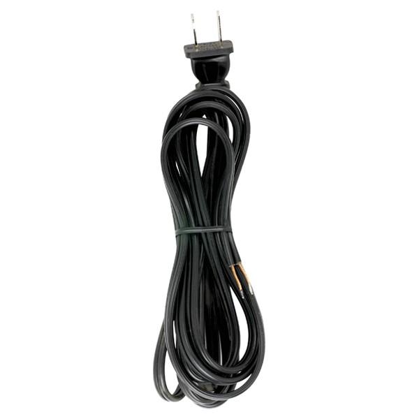 9 Foot 18/2 SPT-2 105C Cord Set; Black Finish; 36" Hank; 150 Carton; Molded Polarized Plug;