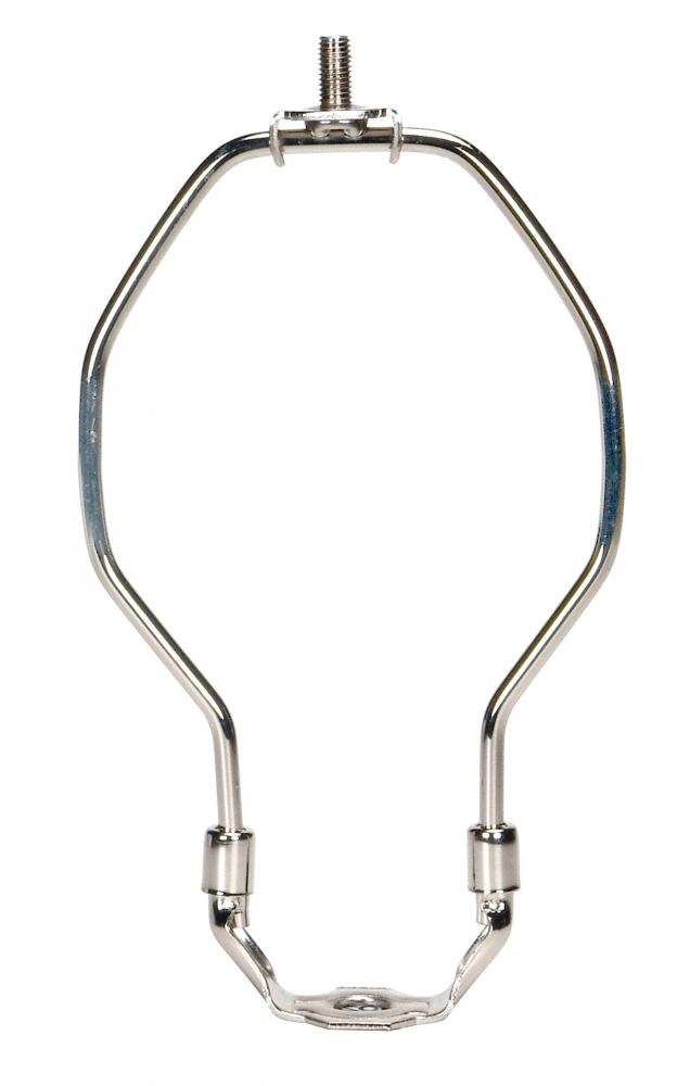 Light Duty Harp; Polished Nickel Finish; 4" Height; 1/8 IP Saddle; 1/4-27 Thread; 125 Carton