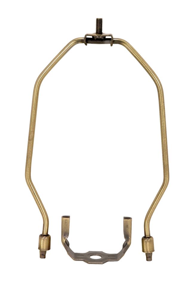 Heavy Duty Harp; Antique Brass Finish; 8" Height; 1/8 IP Saddle; 1/4-27 Thread; 125 Carton