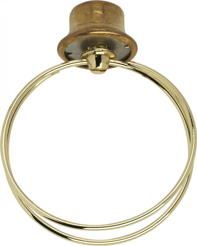 Bulb Clip; 1/4-27; 2" Short Medium Base; Bulb Clip And Finial; Brass Plated Finish