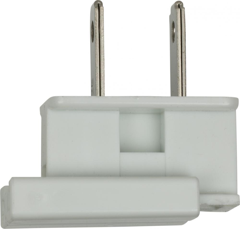 Slide Plug; Polarized; 18/2 SPT-2; 8A-125V; White Finish