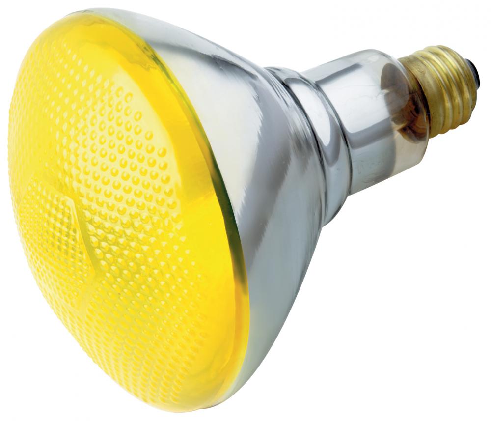 100 Watt BR38 Incandescent; Yellow; 2000 Average rated hours; Medium base; 120 Volt