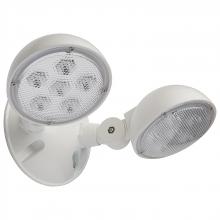 Satco Products Inc. 67/143 - Remote Emergency Light; 1.5 Watt; Weatherproof Low Power Dual Head; White Finish; 3.6 Volt