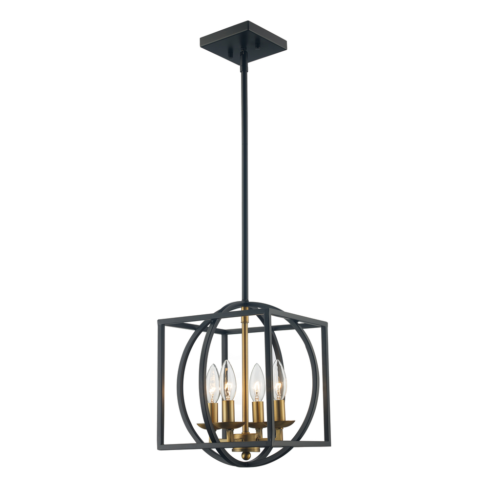 Arzio 4-Light Two-Tone Cage Chandelier