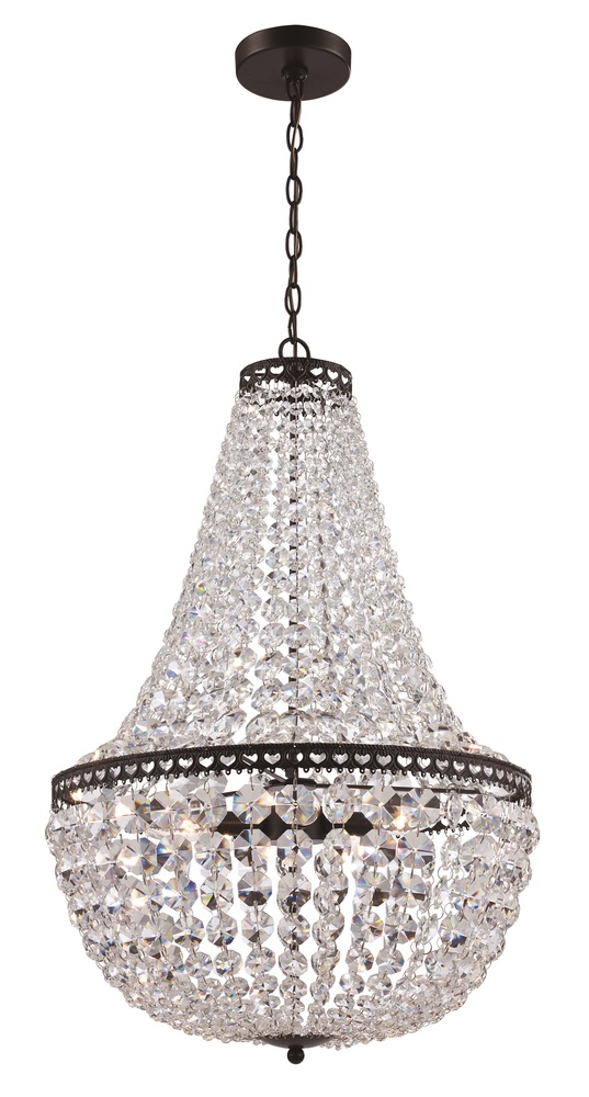 5 Lt Chandelier Faceted Crys-Rob