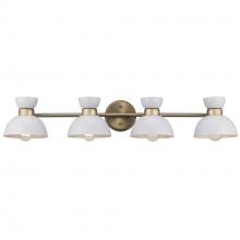 Trans Globe 71854 WH-AG - Vanity Lighting White/Antique Gold